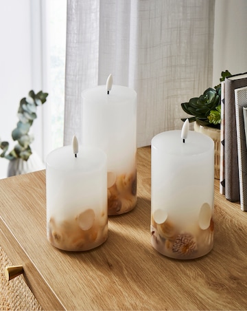 Seashell LED Set of 3 Candles