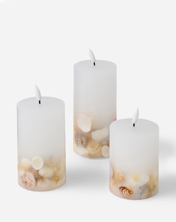 Seashell LED Set of 3 Candles