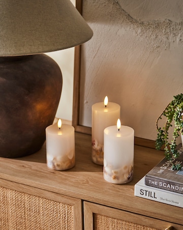 Seashell LED Set of 3 Candles