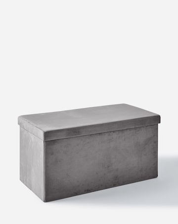 Velvet Foldable Storage Ottoman