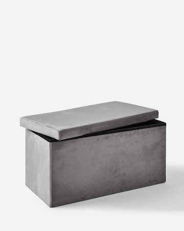 Velvet Foldable Storage Ottoman