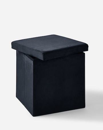 Velvet Foldable Storage Ottoman Cube