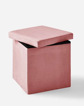 Velvet Foldable Storage Ottoman Cube