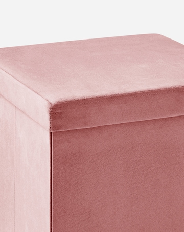 Velvet Foldable Storage Ottoman Cube