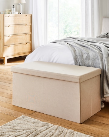 Fabric Foldable Storage Ottoman