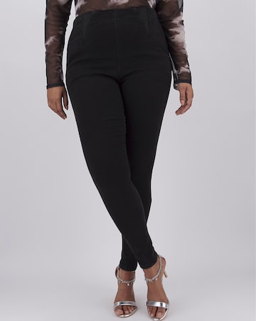 high rise black jeggings