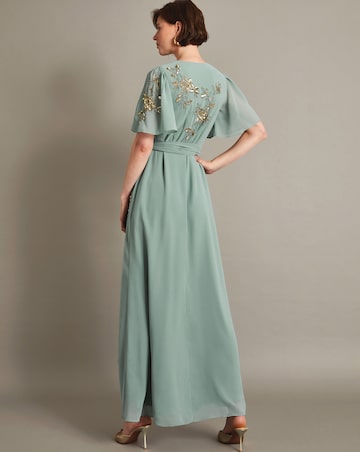 Monsoon Sarah Embellished Wrap Dress