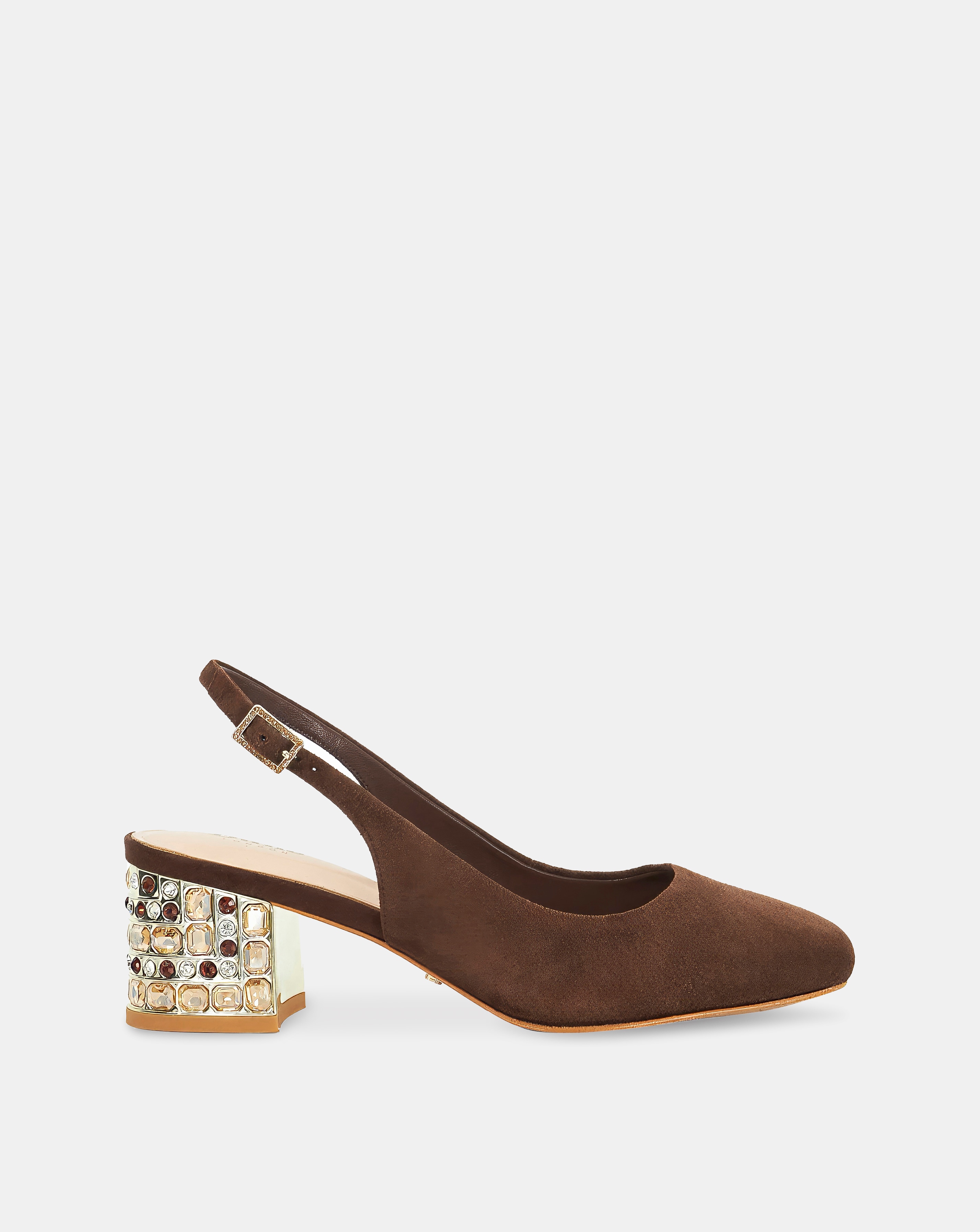 New In - Catharine Brown Suede Slingback Heel