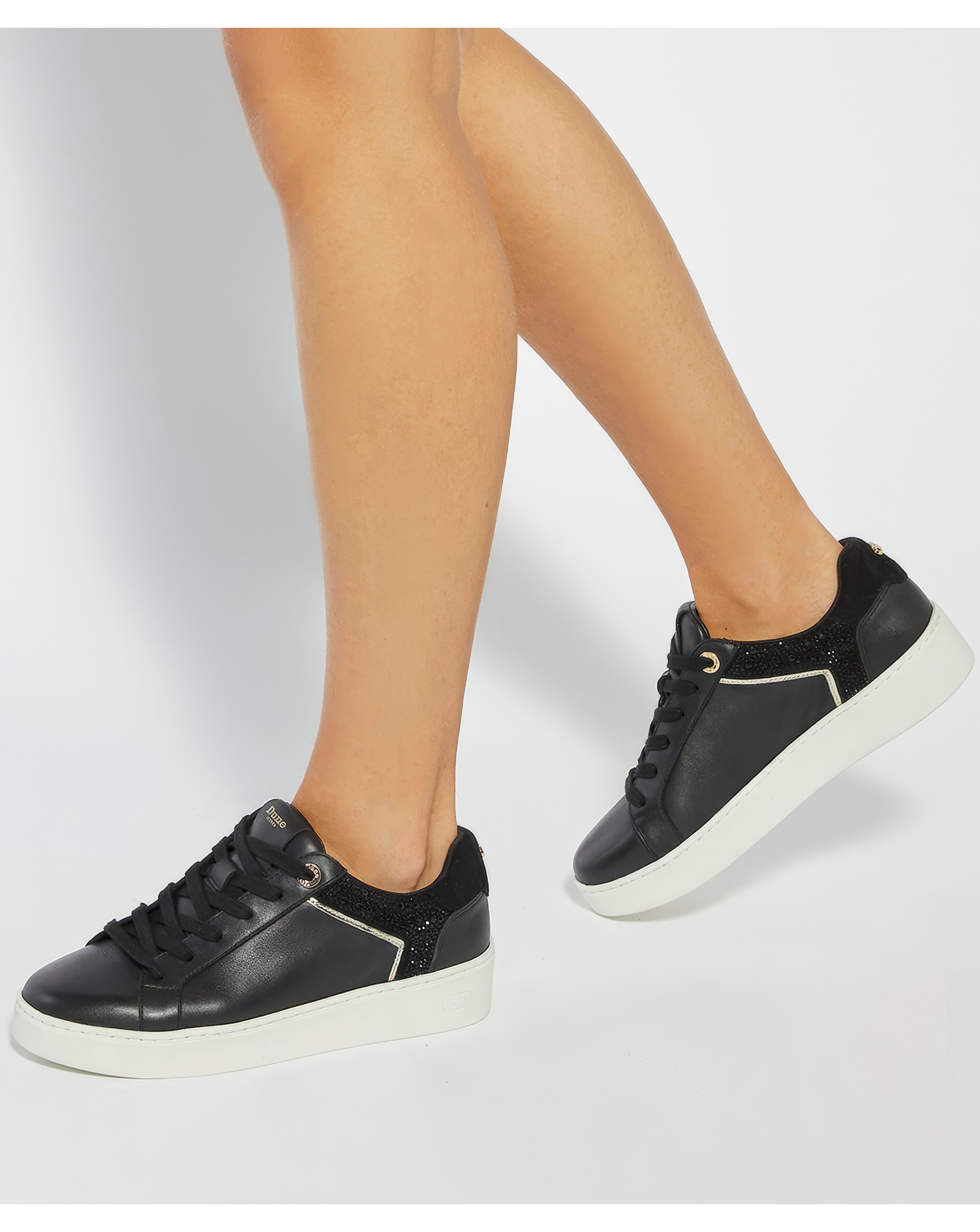 New In - Dune Black Platform Trainers D Fit