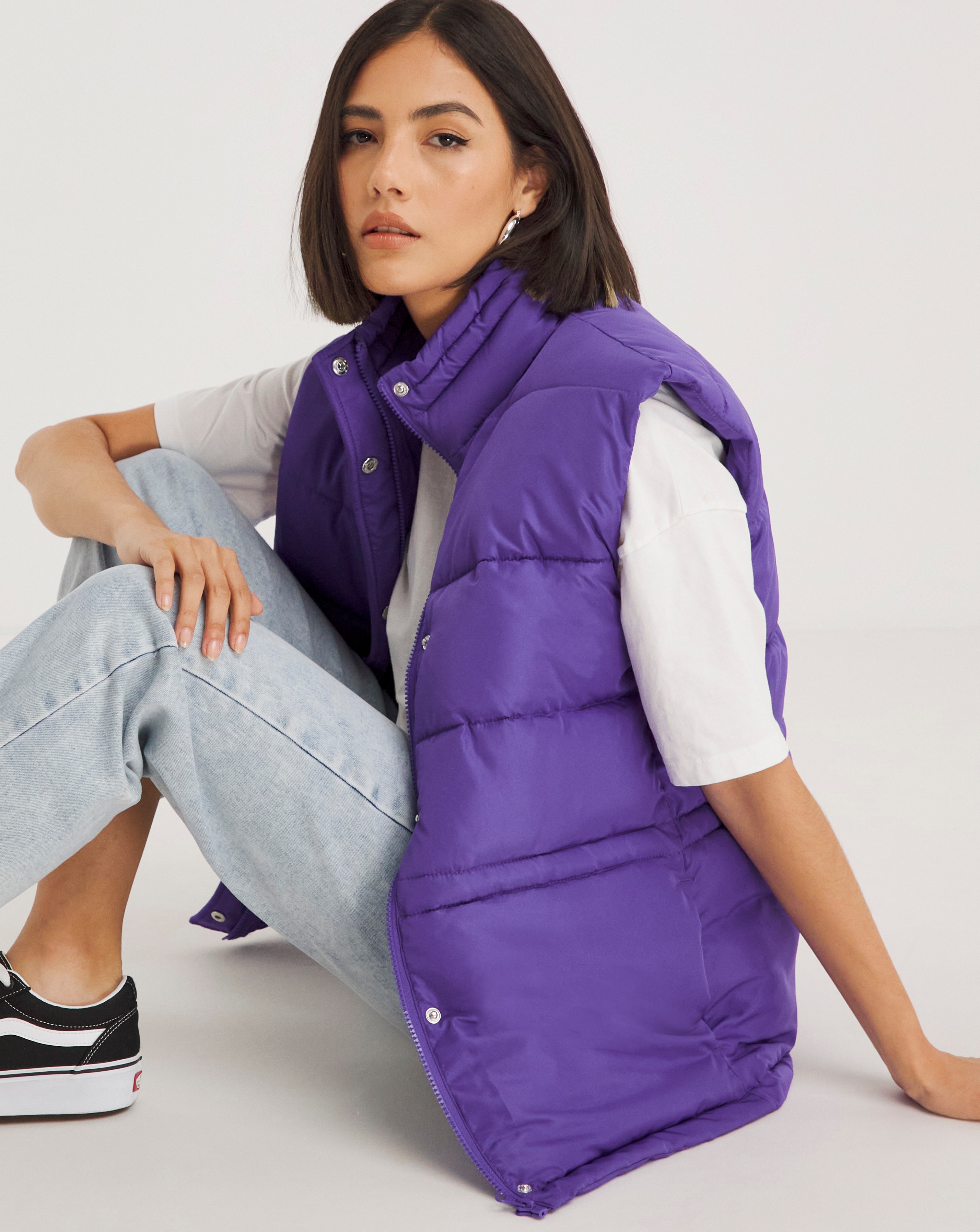 Purple Short Padded Gilet
