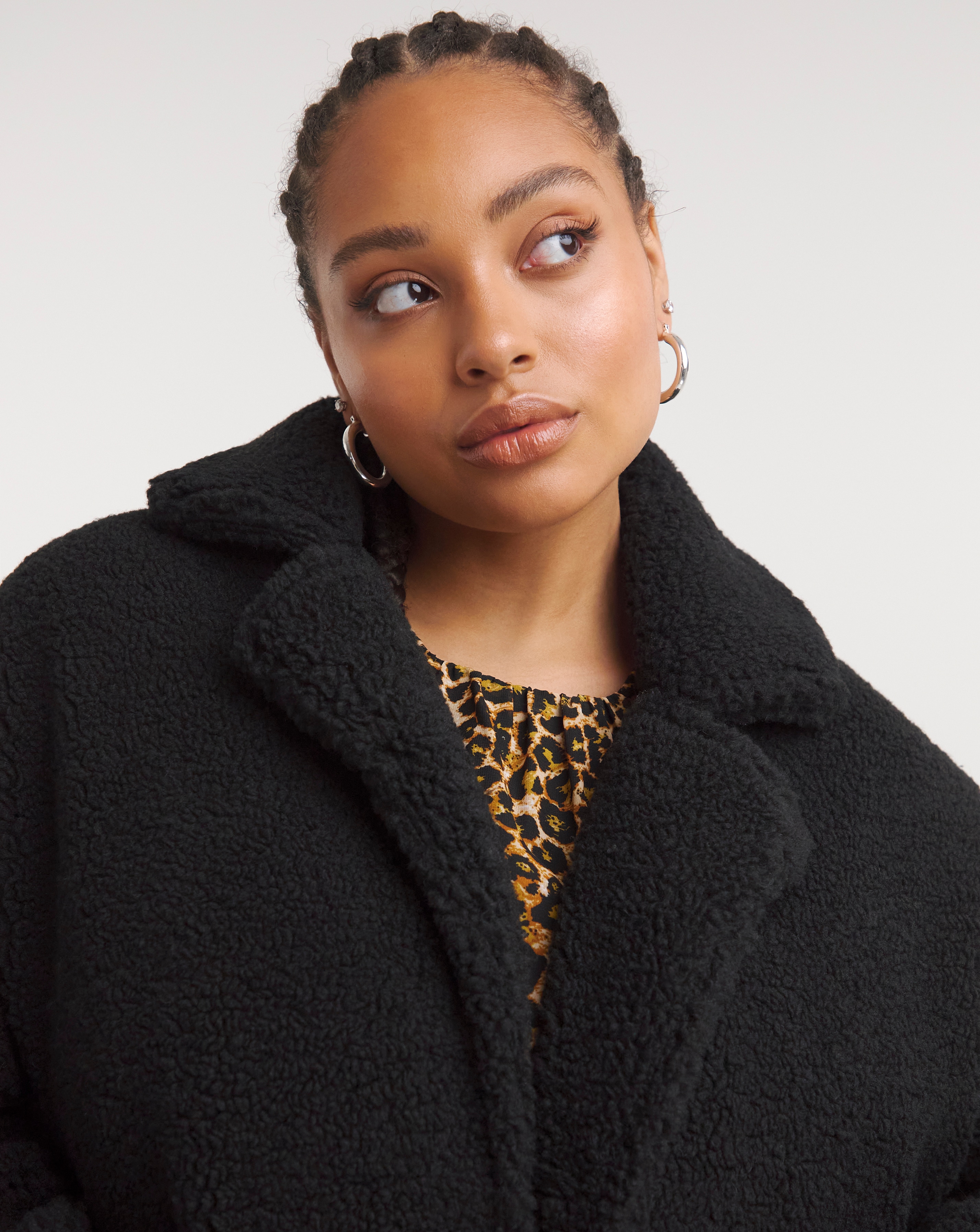 Maxi discount teddy coat