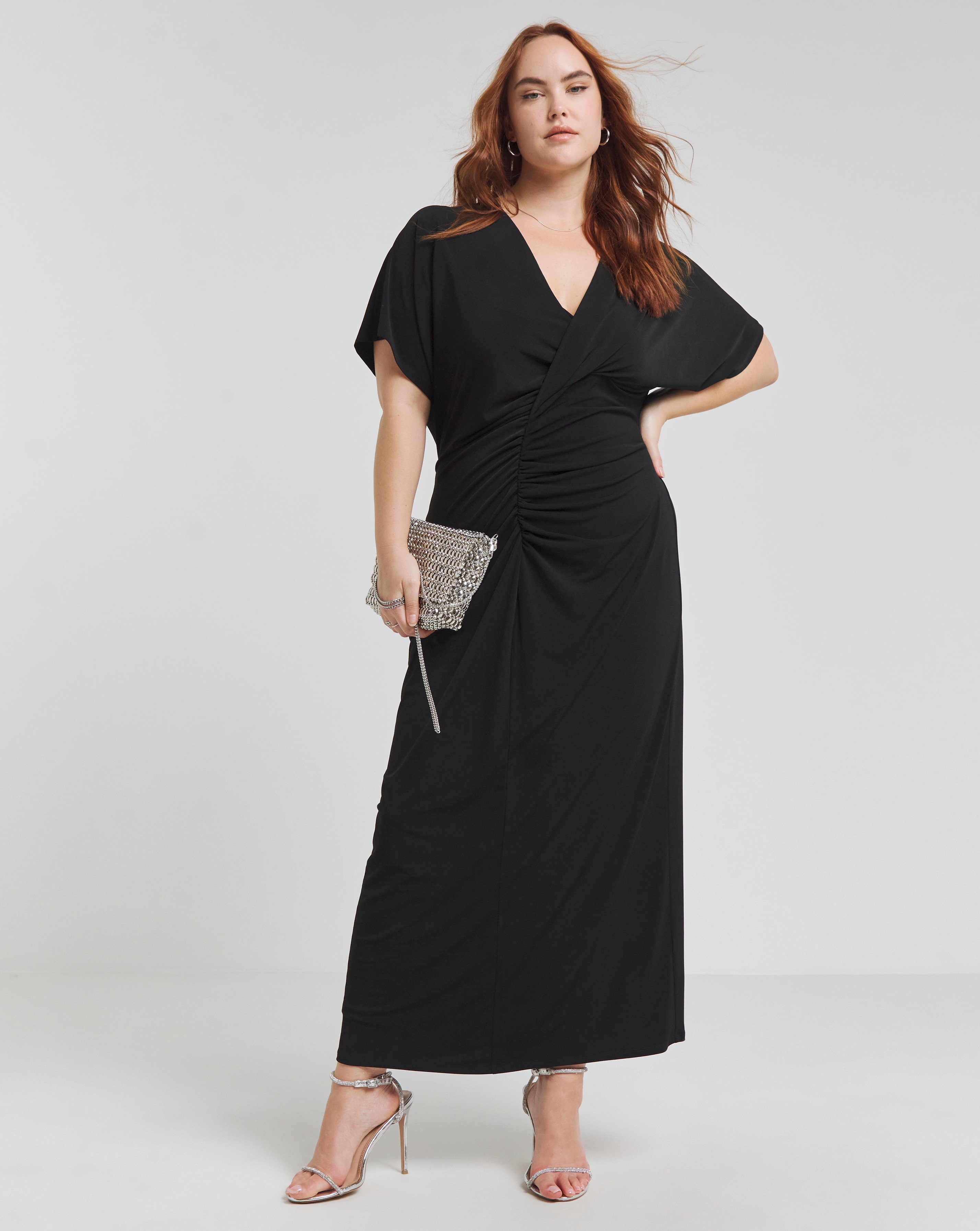 Joanna Hope Ruched Front Jersey Dress