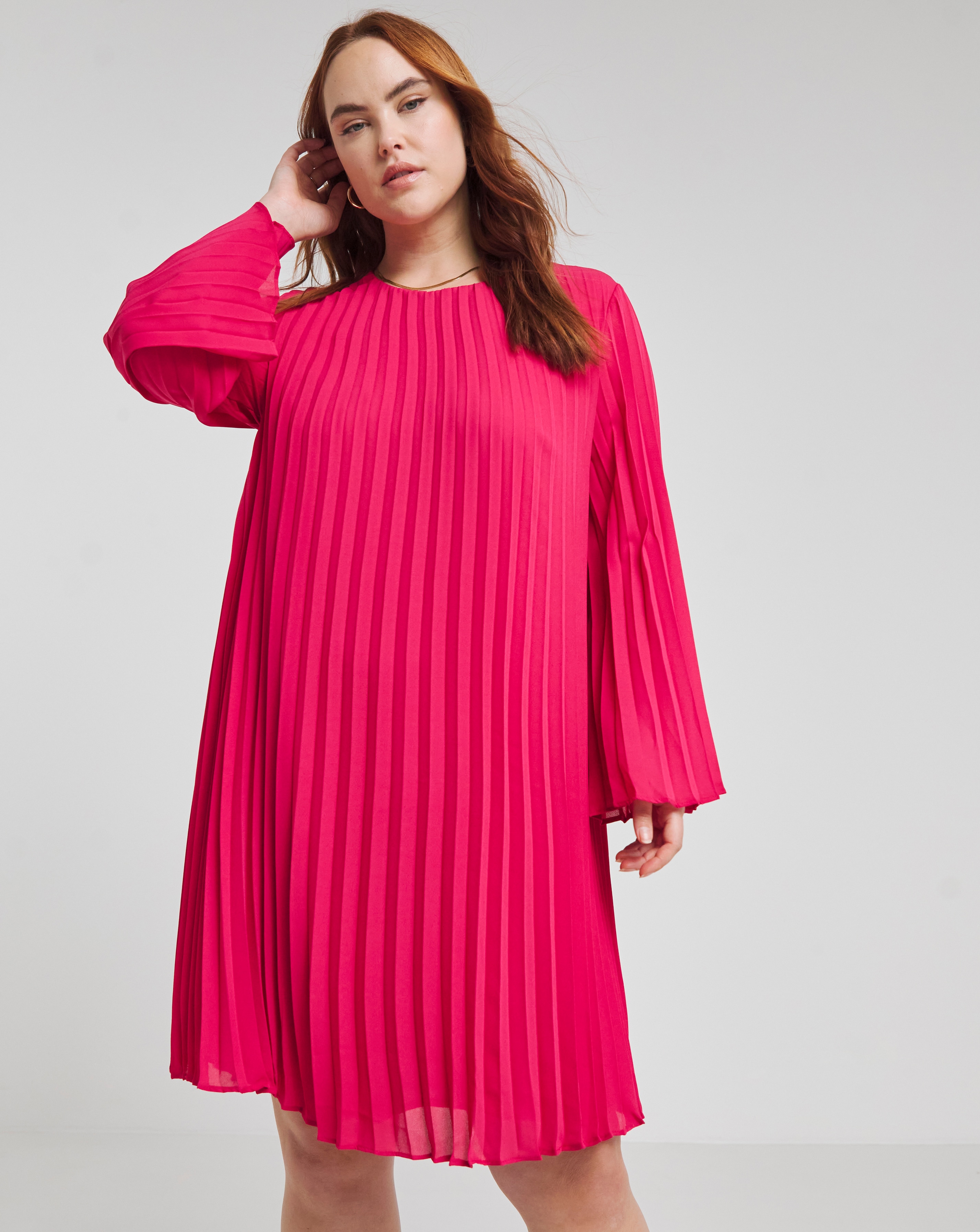 Joanna Hope Pleated Swing Dress