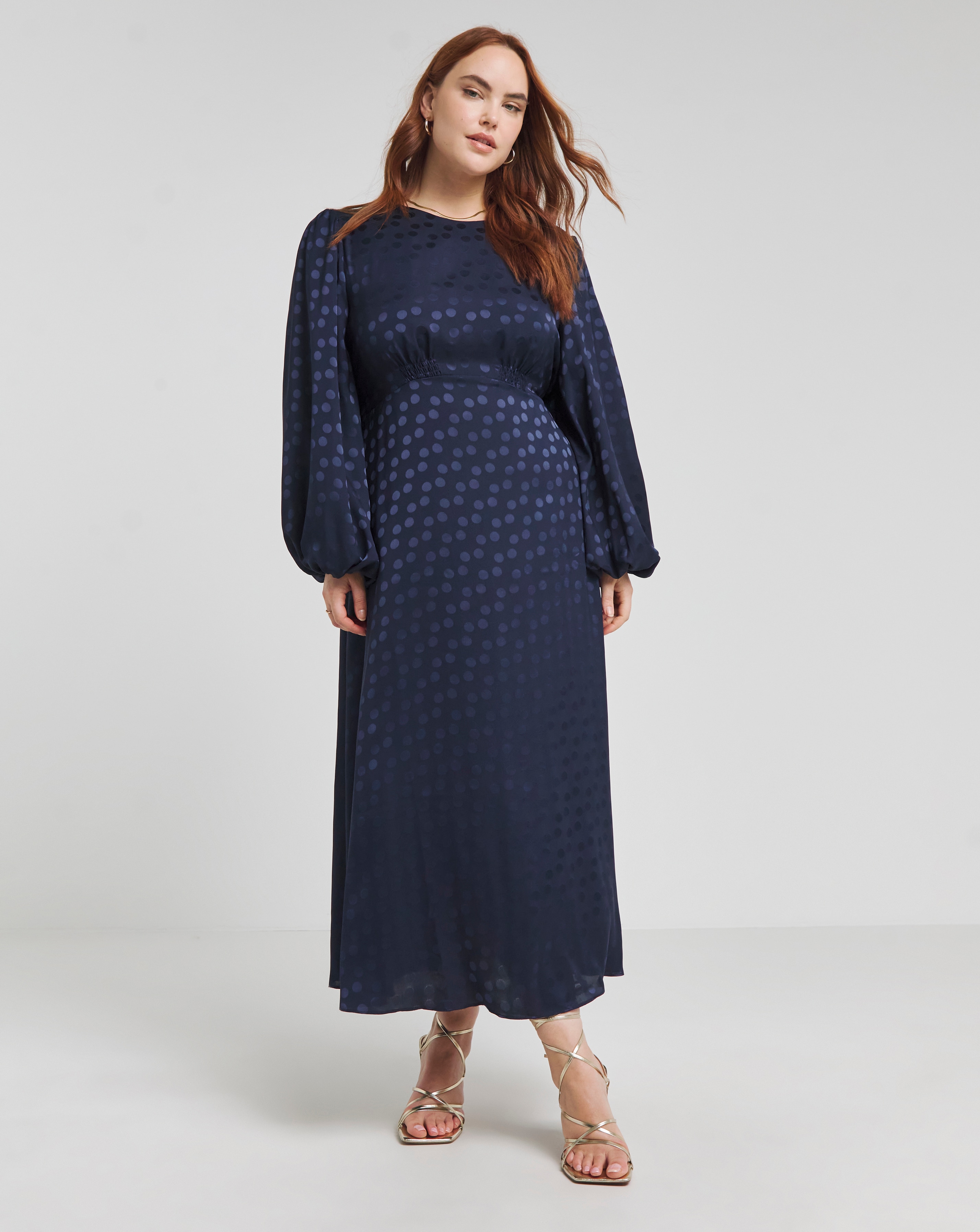Joanna Hope Jacquard Spot Maxi Dress