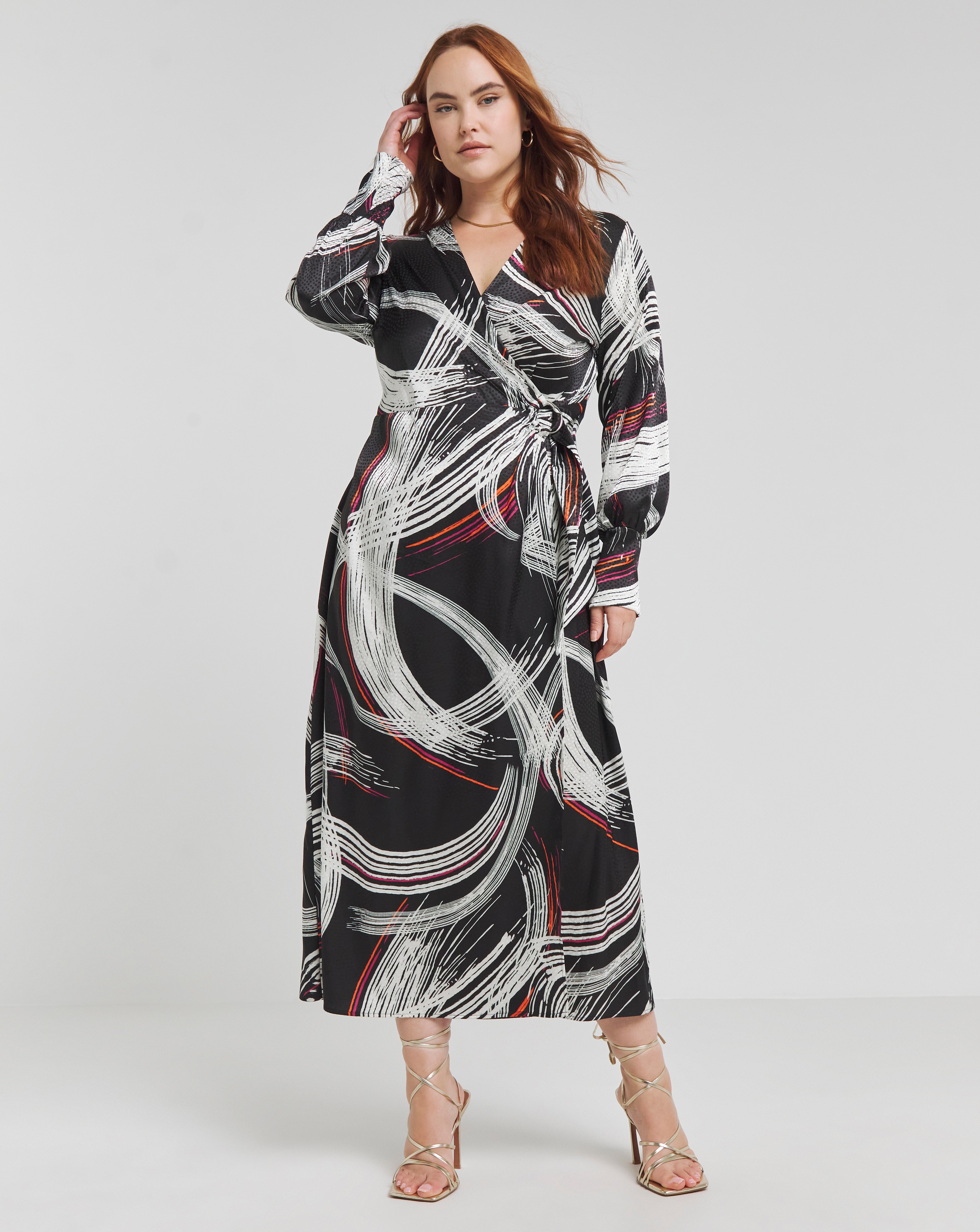 Joanna Hope Jacquard Wrap Dress