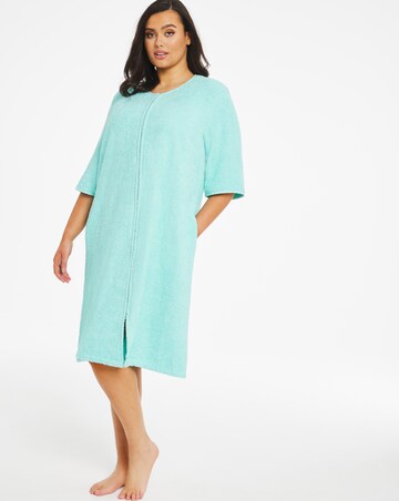 pretty secrets towelling zip gown
