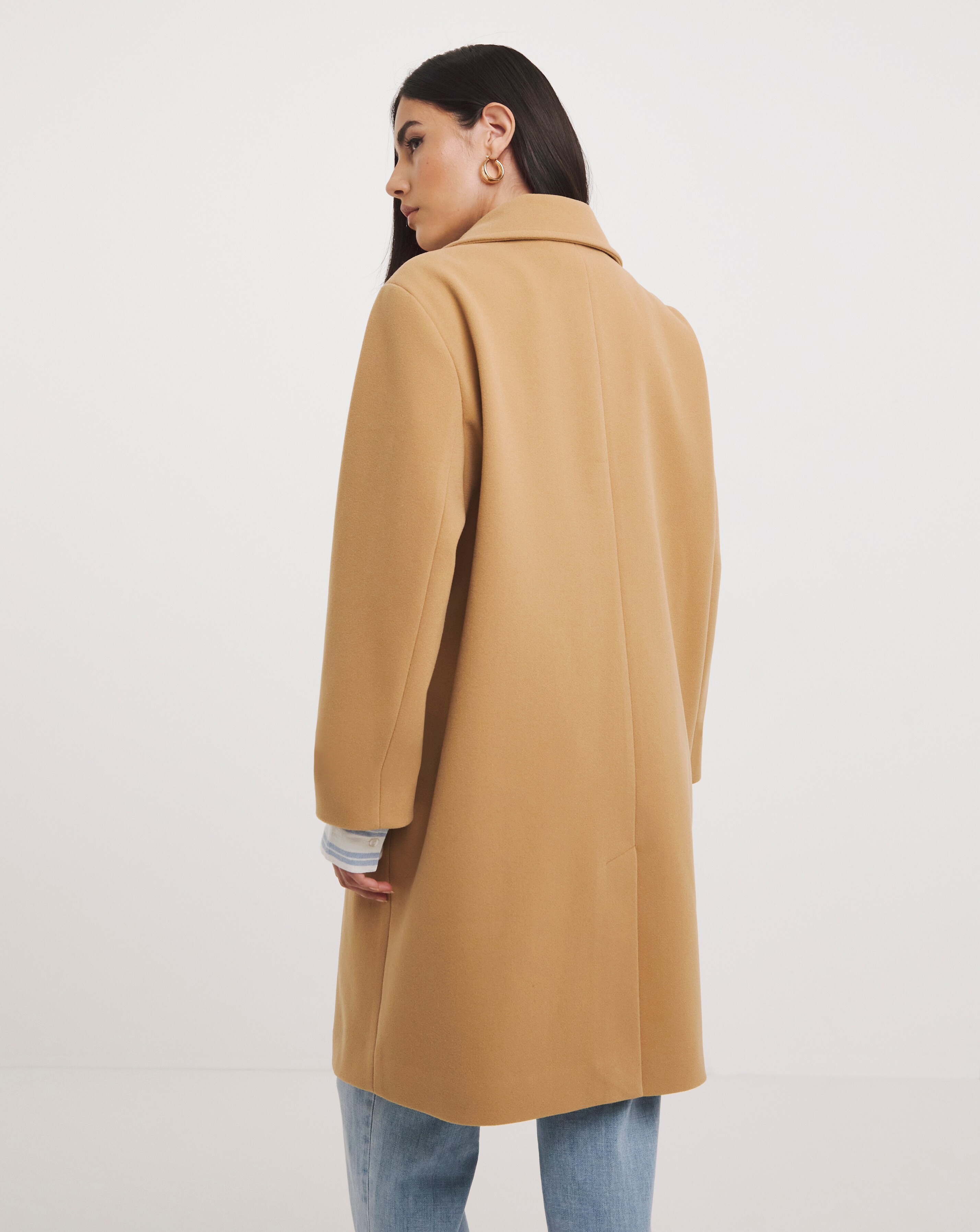 Camel coat short discount length