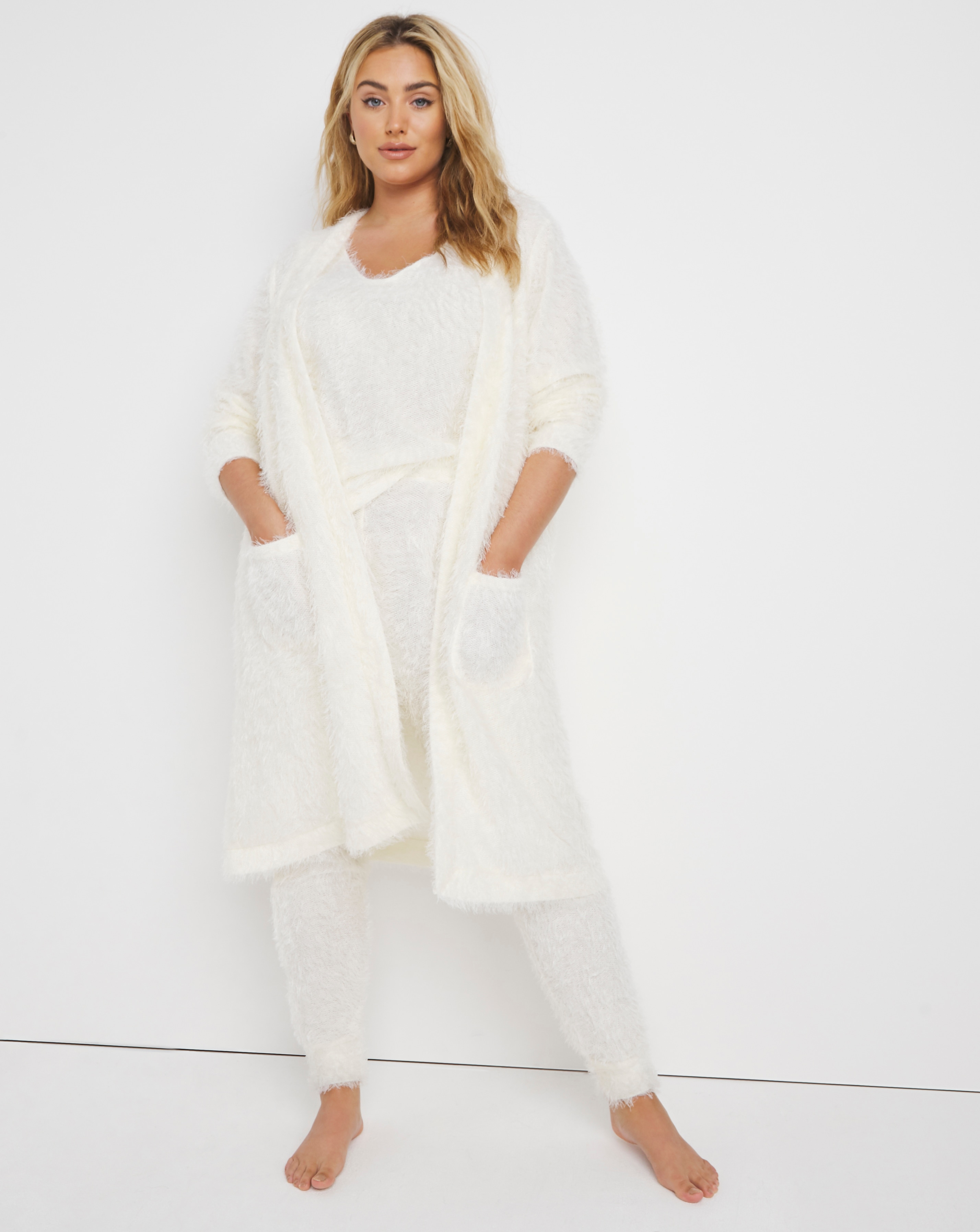 Pretty Secrets Fluffy Yarn 3 Piece Lounge Set Simply Be