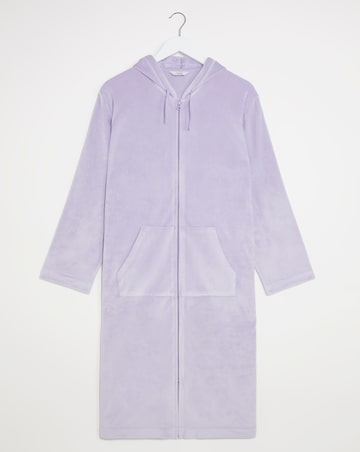 pretty secrets velour zip gown