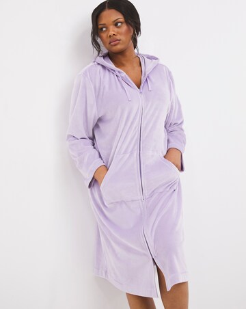 pretty secrets velour zip gown