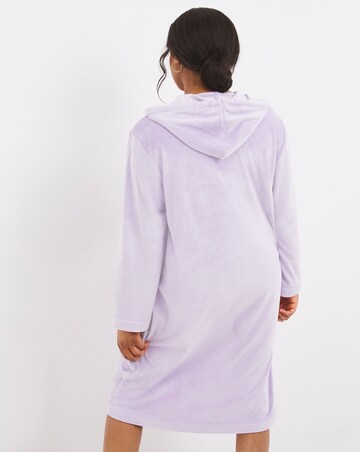 pretty secrets velour zip gown