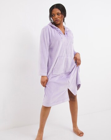 pretty secrets velour zip gown