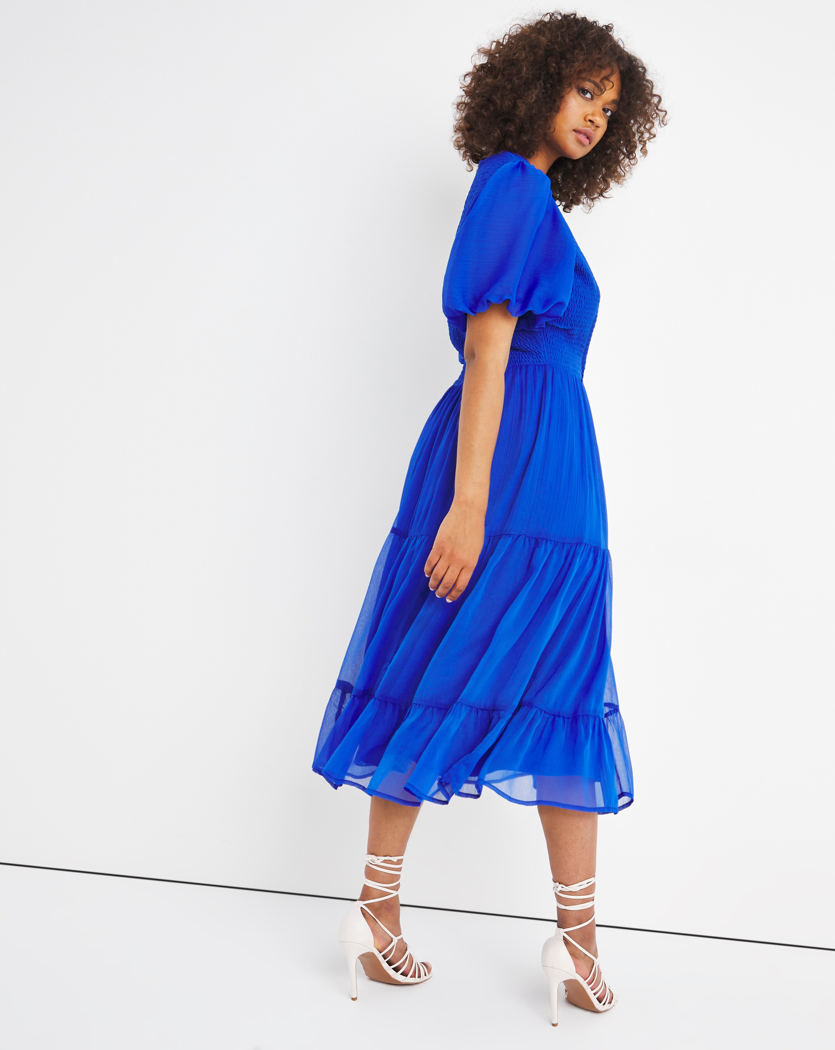 midi cobalt blue dress