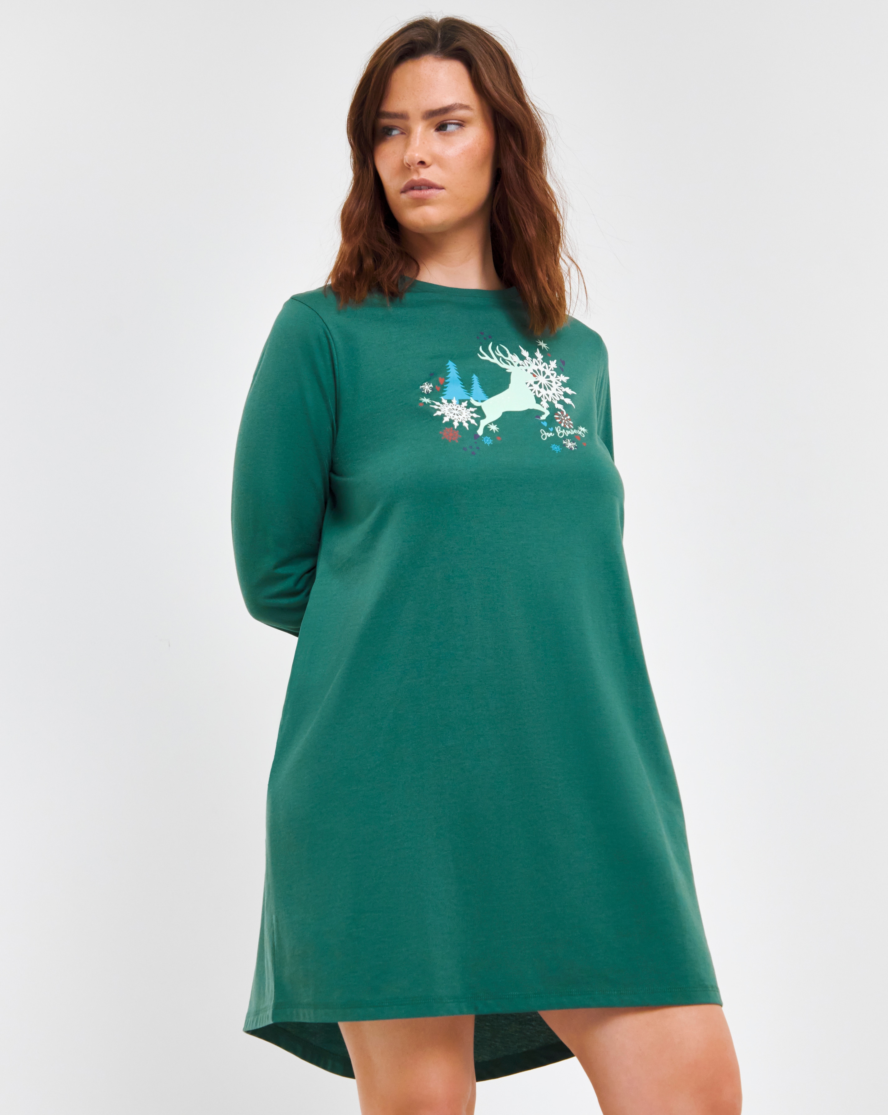 Joe Browns Christmas Nightie Dark Green