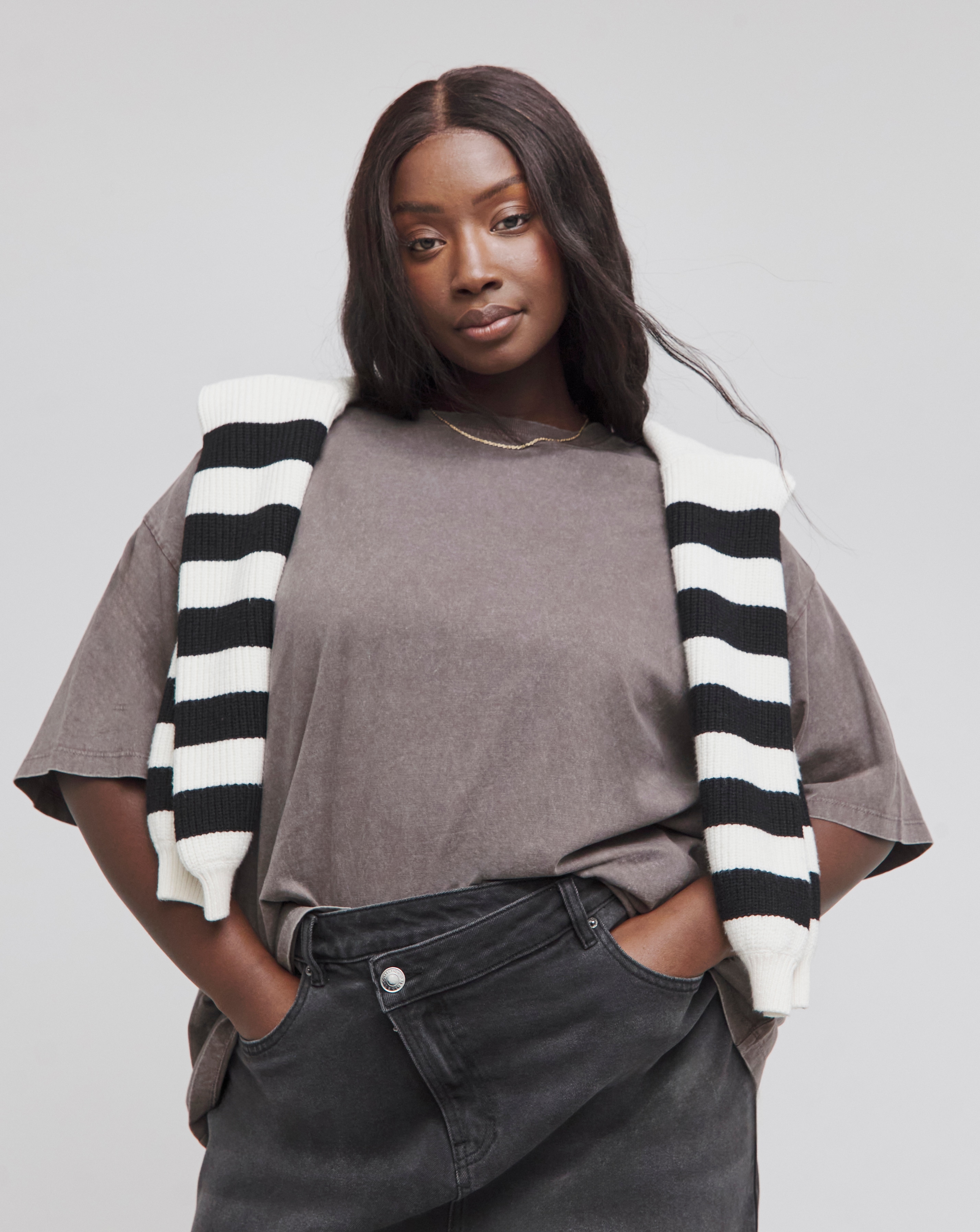 Oversized Slouchy Crew Neck T-Shirt