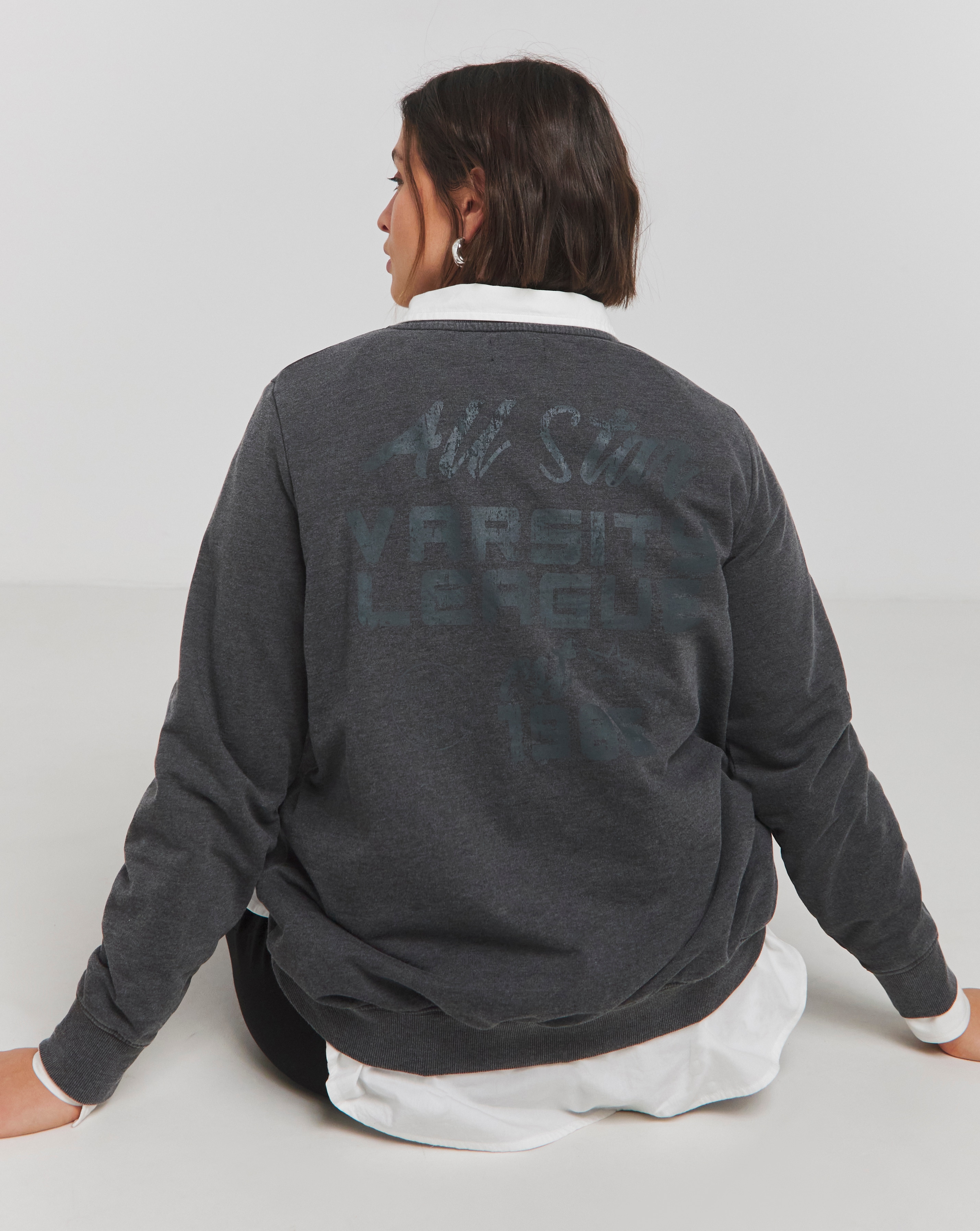 All Star Varsity Slogan Sweatshirt