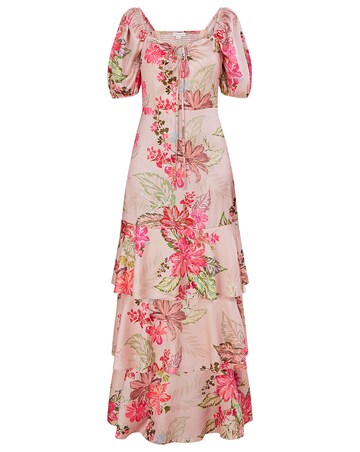 Monsoon Daisy Print Tiered Maxi Dress