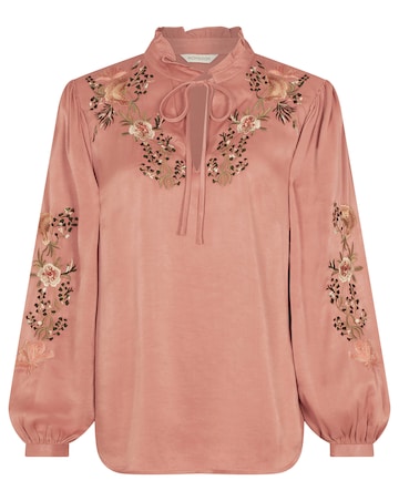 Monsoon Embroidered Oriental Floral Top