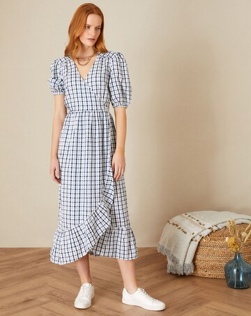 Monsoon Gingham Wrap Dolly Dress