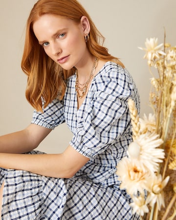 Monsoon Gingham Wrap Dolly Dress