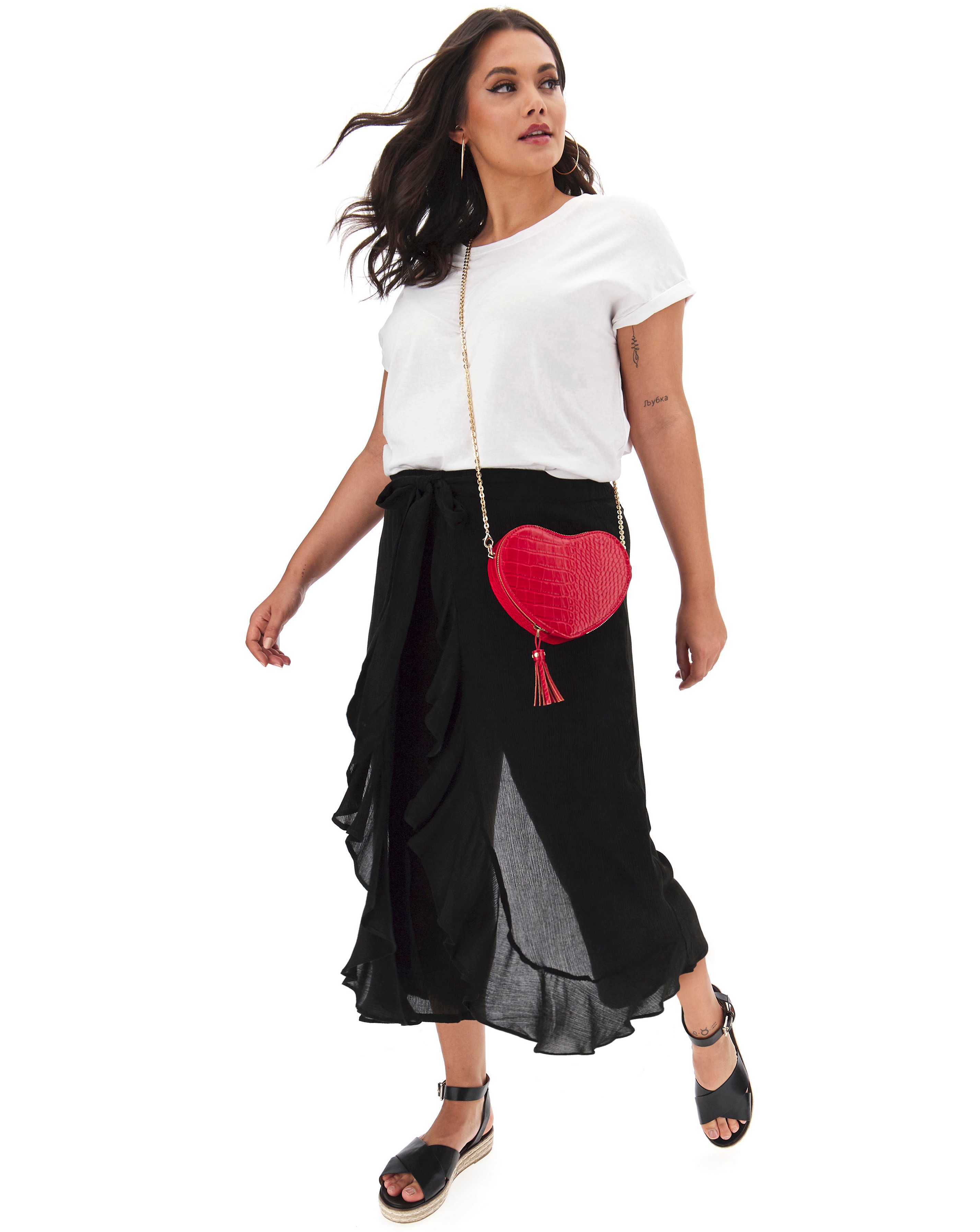 Crinkle Wrap Crop Trousers Simply Be