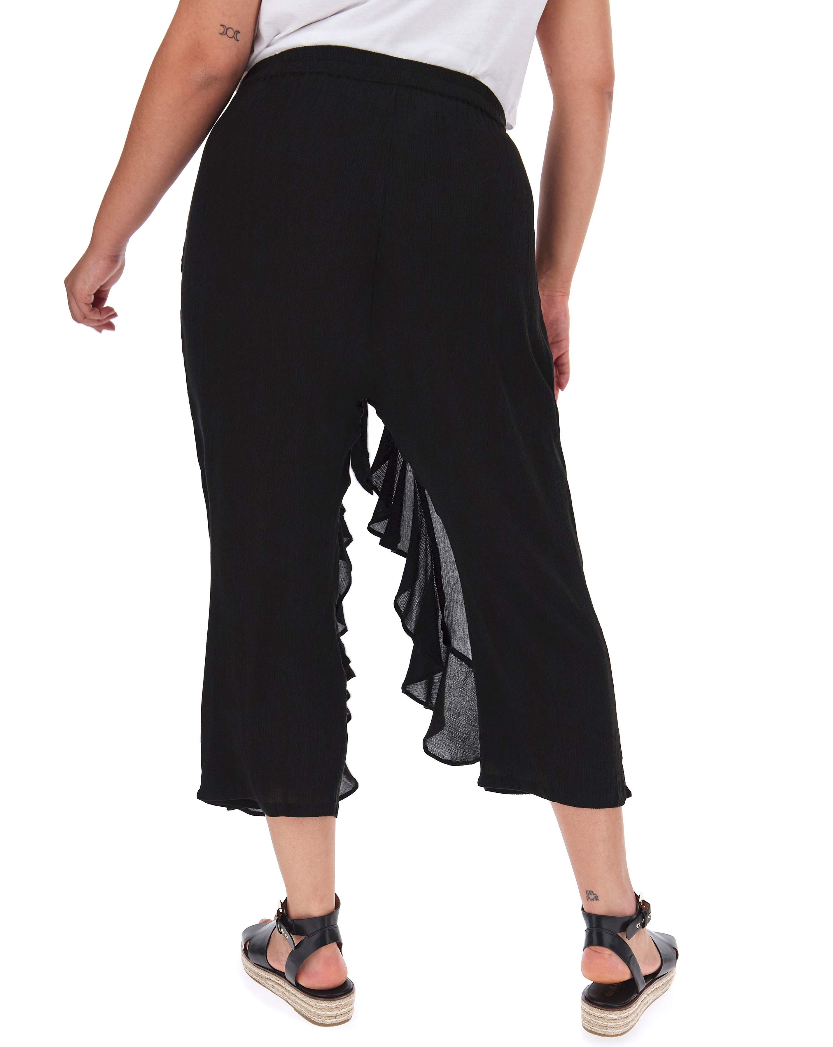 Crinkle Wrap Crop Trousers Simply Be