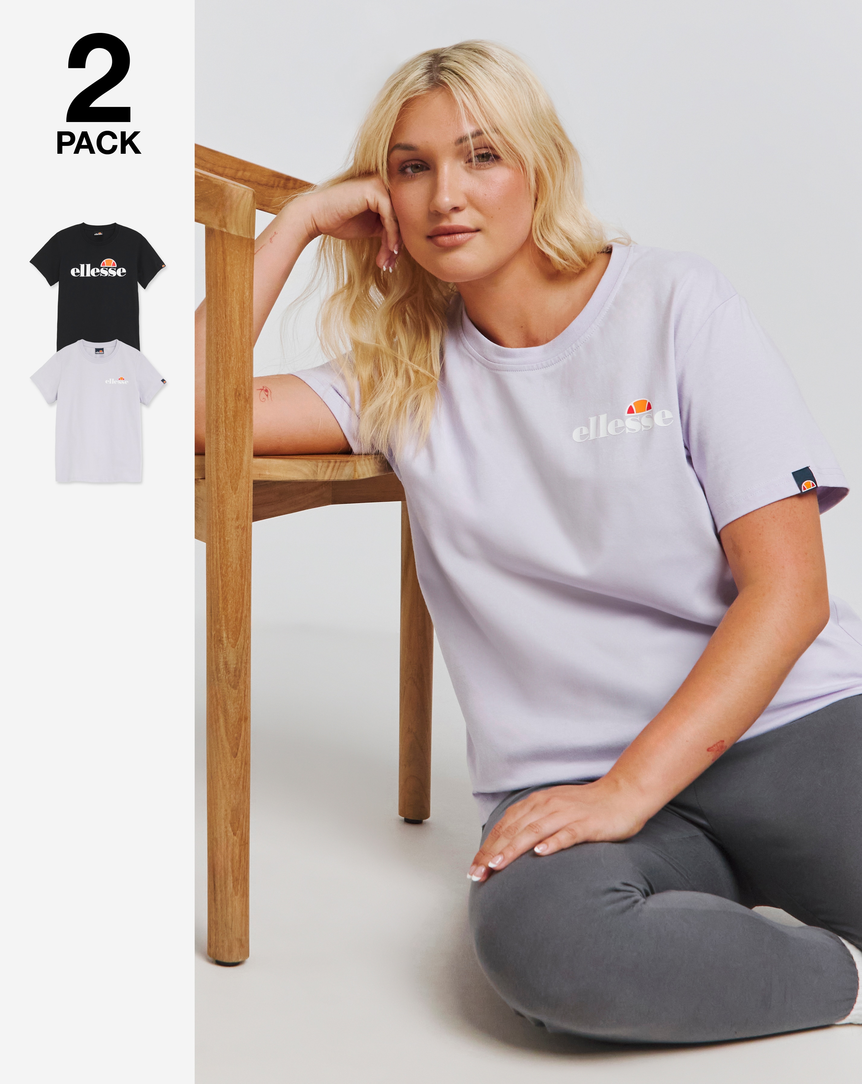 ellesse Marinda 2 Pack T-Shirts