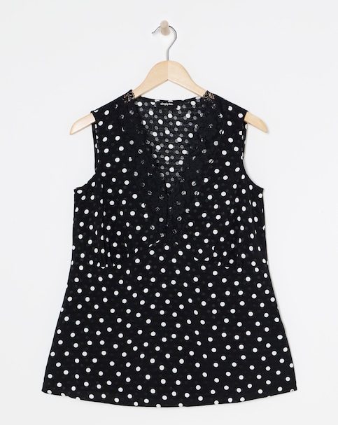 Simply Be Lace Trim Satin Vest
