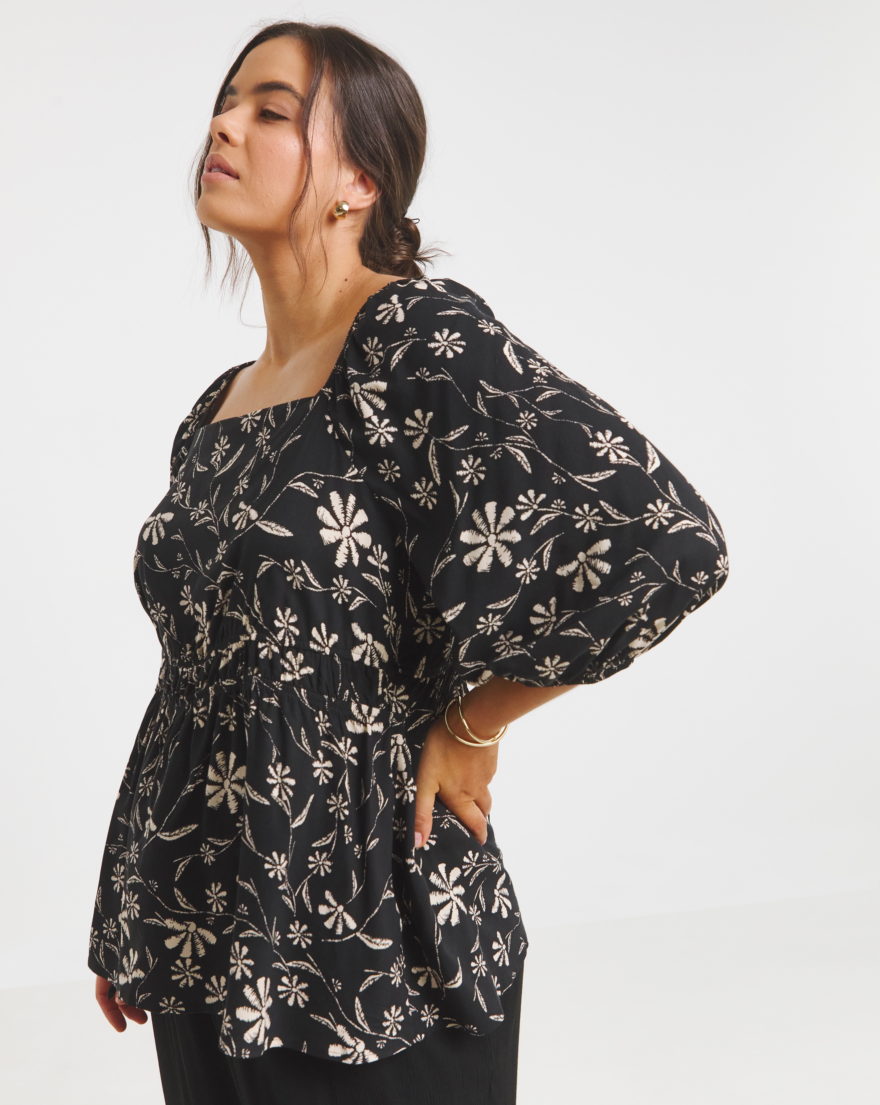 Simply Be Ditsy Print Blouse