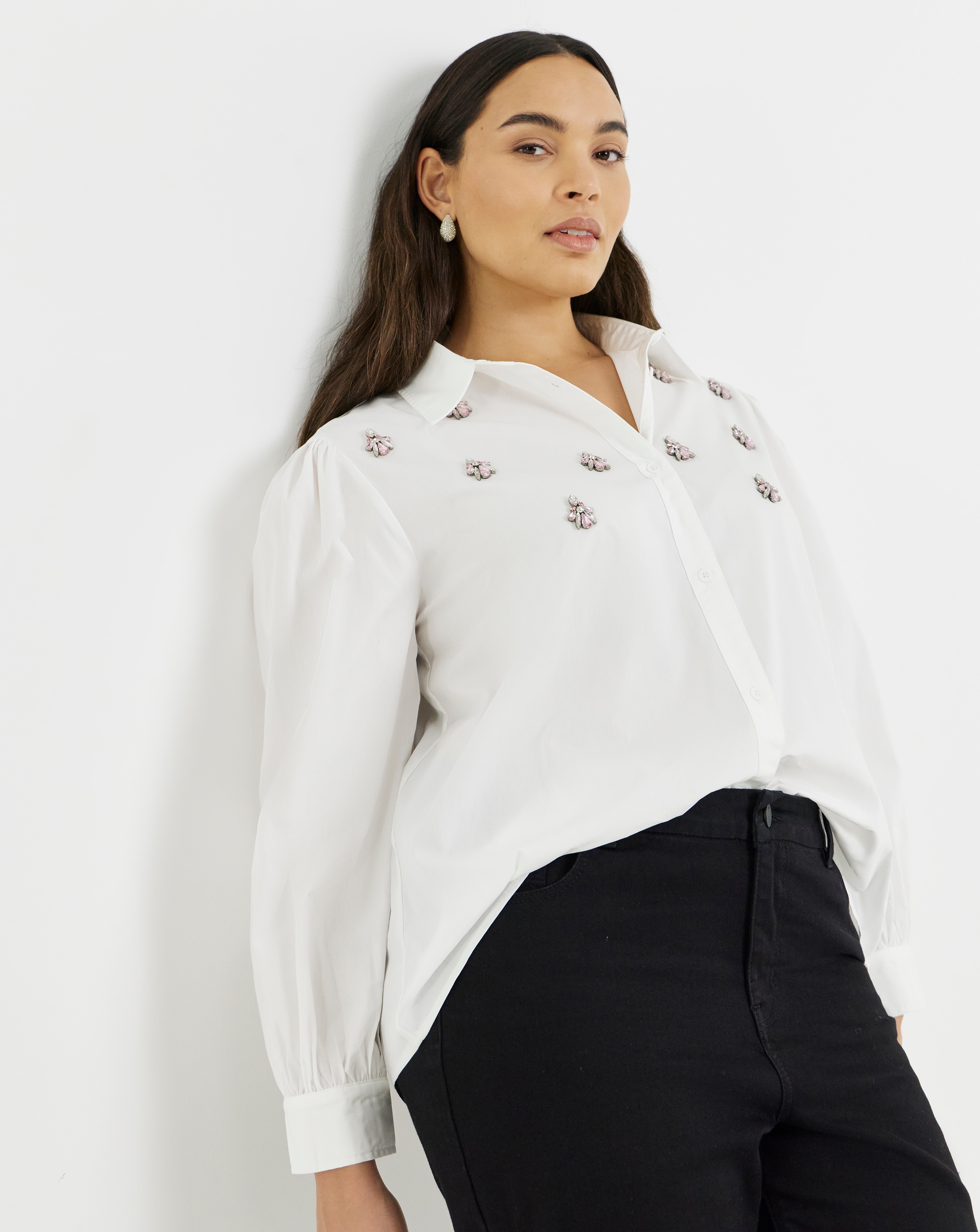 New In - Embellished Boxy Shirt