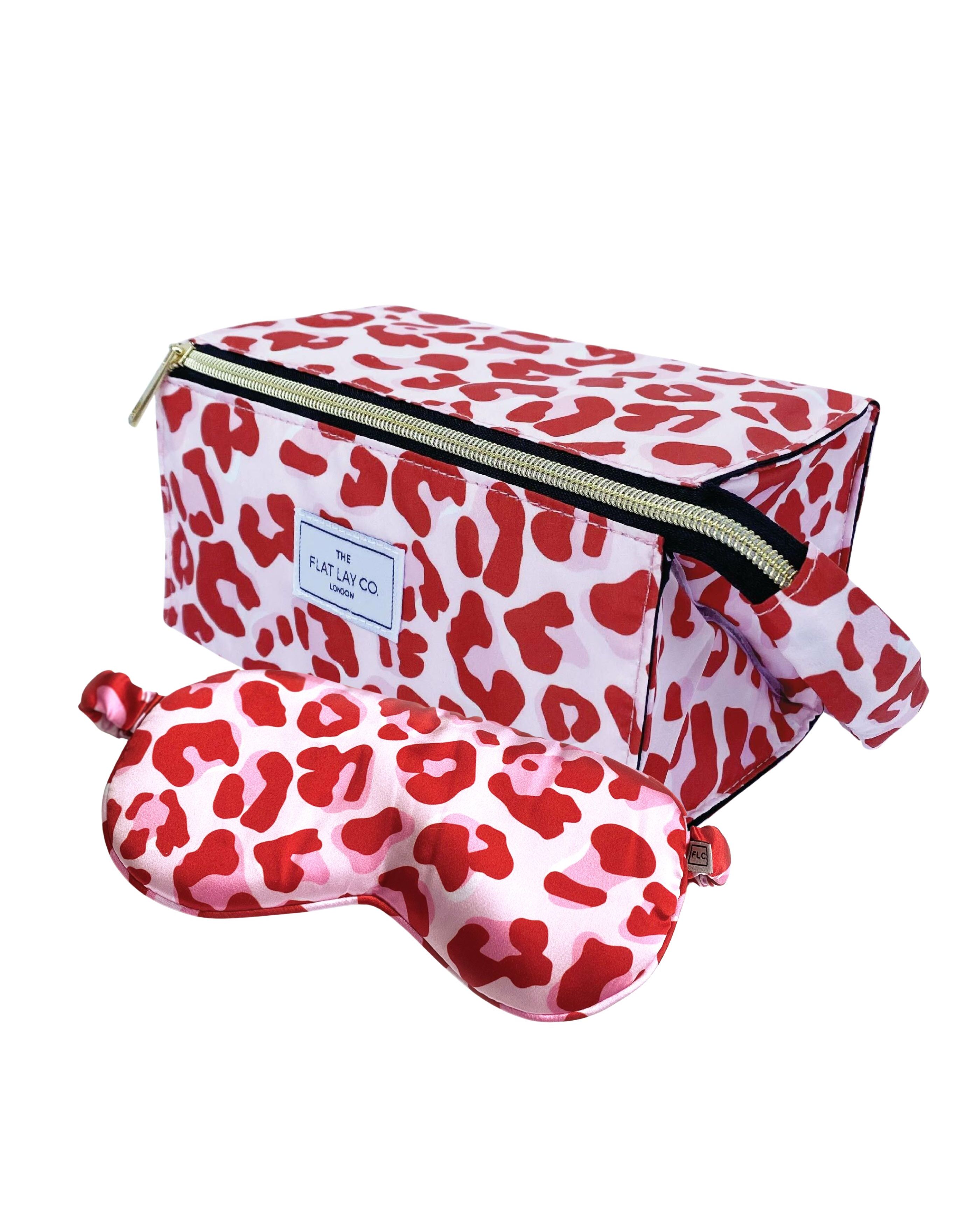 The Flat Lay Co. Pink Leopard Makeup Box