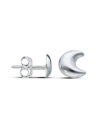 Sterling Silver Moon, Star & Circle Earring Set