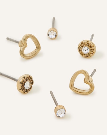 Accessorize Heart Earrings Set of 3