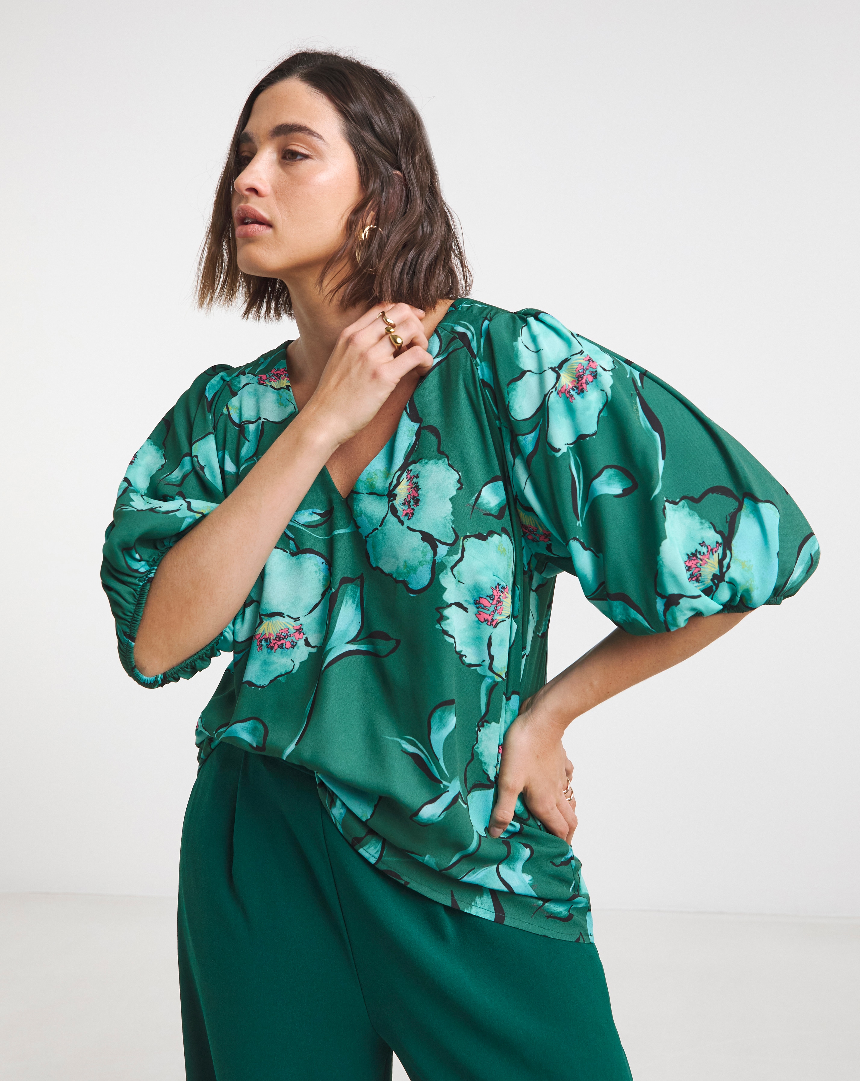 Joanna Hope Puff Sleeve Top