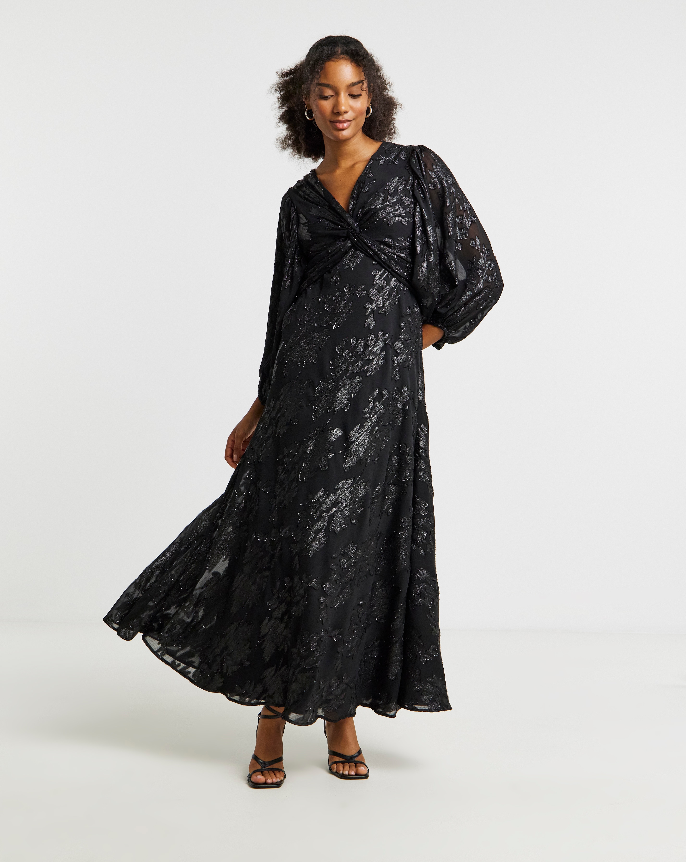Joanna Hope Black Lurex Dress