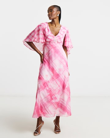 Joanna Hope Tea Dress With Cape Sleeve