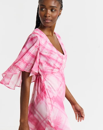 Joanna Hope Tea Dress With Cape Sleeve