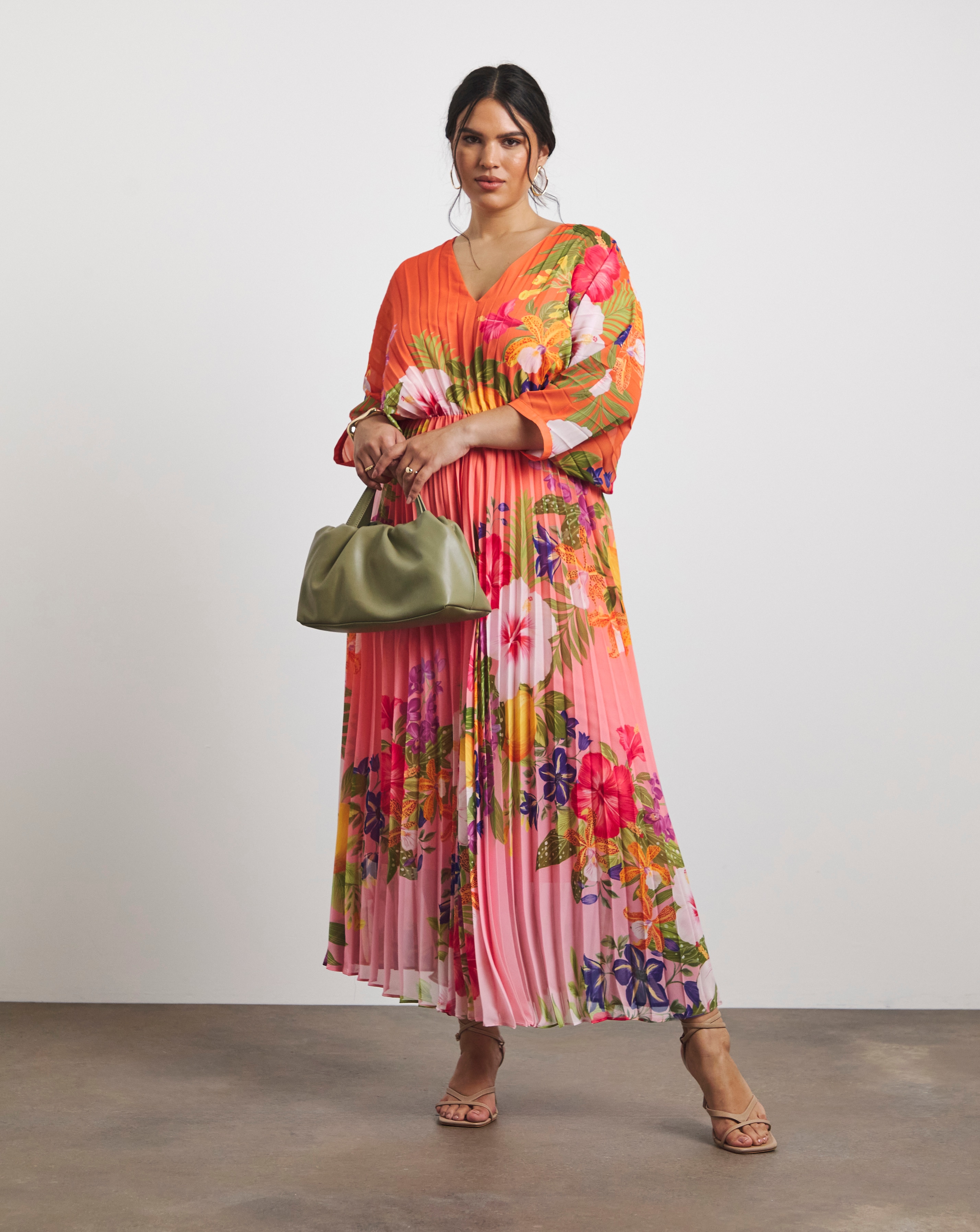 Joanna Hope Pleated Maxi Dress