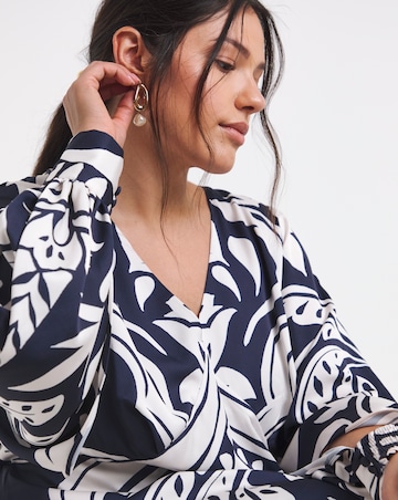 Joanna Hope Printed Long Sleeve Tea Dress