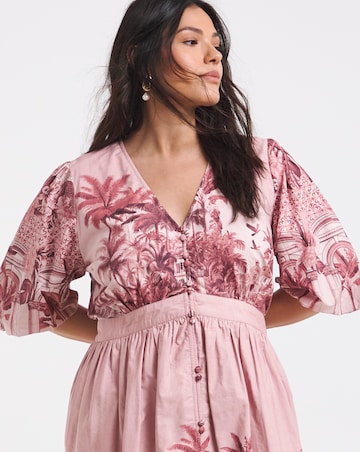 Joanna Hope Cotton Poplin Printed Dress